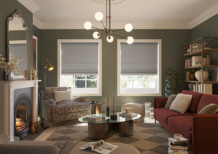 Kyoto Faux Silk, Brun - Roman Blind - Image 8